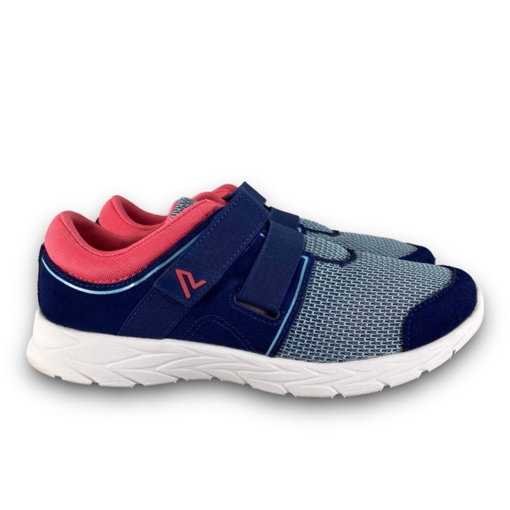 Vionic Brisk Ema Suede & Mesh Sneakers Adjustable Blue Pink Size 8